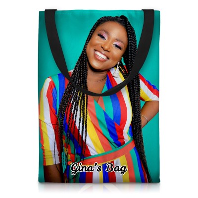 Large (55cm Size) (Black) Mock Suede Polyester Fabric (Personalised with Text)