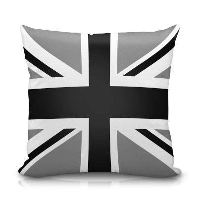(25cm Square) Black & White Soft Velvet Polyester Fabric (Personalised with Text)