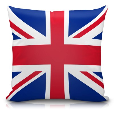 (40cm Square) Red, White and Blue (Classic) Soft Velvet Polyester Fabric (Personalised with Text)