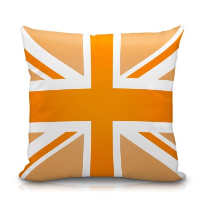 (25cm Square) Orange Soft Velvet Polyester Fabric (Personalised with Text)
