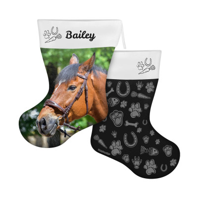 (25cm) Pet Theme Black Soft Velvet Polyester Fabric (Personalised with Text)