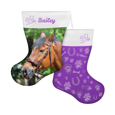 (25cm) Pet Theme Purple Soft Velvet Polyester Fabric (Personalised with Text)