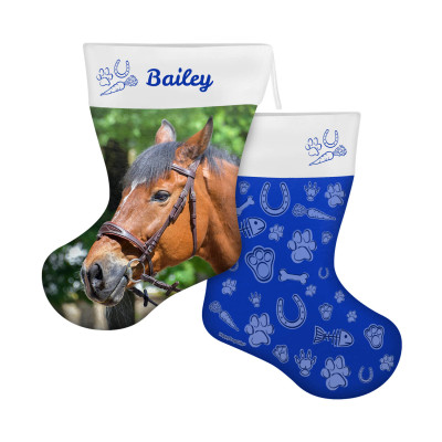 (25cm) Pet Theme Royal Blue Soft Velvet Polyester Fabric (Personalised with Text)