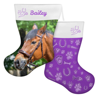 (45cm) Pet Theme Purple Soft Velvet Polyester Fabric (Personalised with Text)