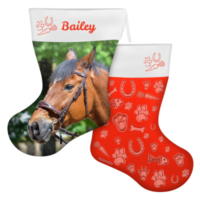 (45cm) Pet Theme Red Soft Velvet Polyester Fabric (Personalised with Text)