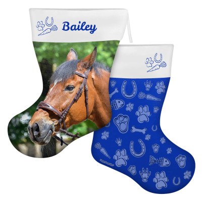 (45cm) Pet Theme Royal Blue Soft Velvet Polyester Fabric (Personalised with Text)