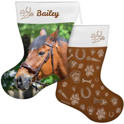 (55cm) Pet Theme Brown Soft Velvet Polyester Fabric (Personalised with Text)