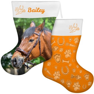 (55cm) Pet Theme Burnt Orange Soft Velvet Polyester Fabric (Personalised with Text)