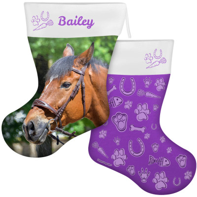 (55cm) Pet Theme Purple Soft Velvet Polyester Fabric (Personalised with Text)