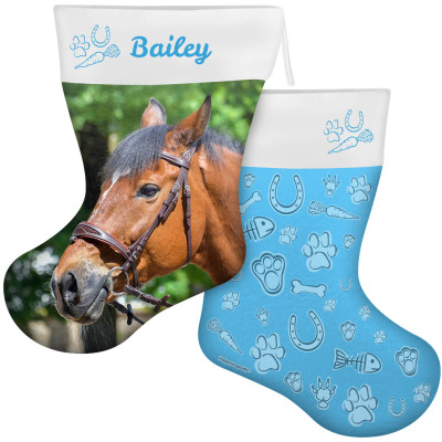 (55cm) Pet Theme Sky Blue Soft Velvet Polyester Fabric (Personalised with Text)
