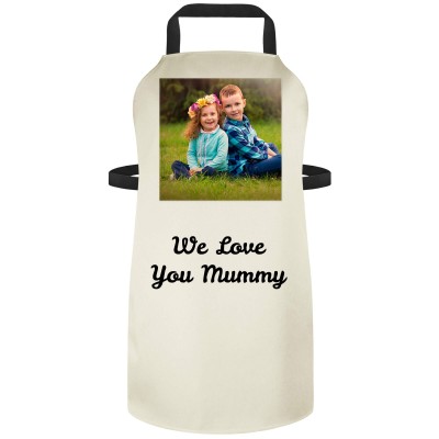 (70cm x 55cm) - Natural Cotton Fabric (Square Chest Photo) (Personalised with Text)