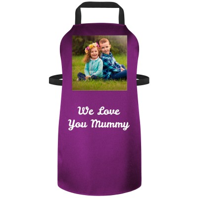 (70cm x 55cm) - Purple Cotton Fabric (Square Chest Photo) (Personalised with Text)