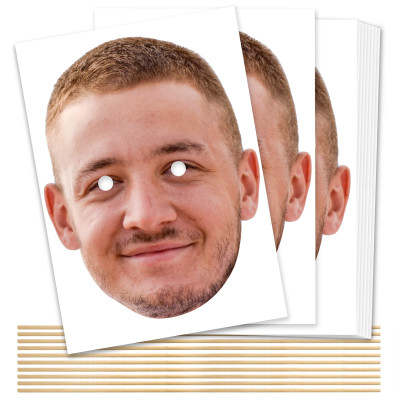 Pack of 10 (A4) DIY Masks + Sticks