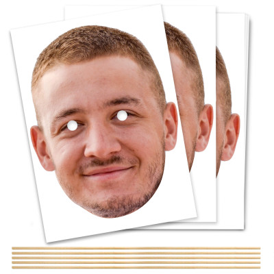 Pack of 5 (A4) DIY Masks + Sticks