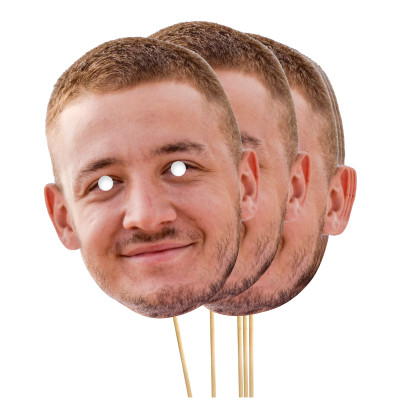 Pack of 5 (A4) Finished Masks + Sticks