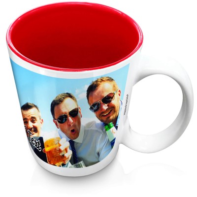 (XL 15oz Red) with 1 Wrapped Around Image (Personalised with Text)