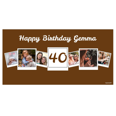 (Brown) 55cm x 150cm (Personalised with Text)