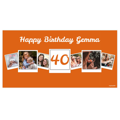 (Orange) 55cm x 150cm (Personalised with Text)