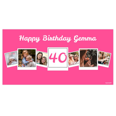 (Pink) 55cm x 150cm (Personalised with Text)