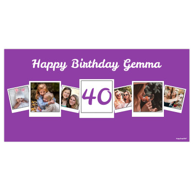 (Purple) 55cm x 150cm (Personalised with Text)