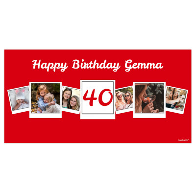 (Red) 55cm x 150cm (Personalised with Text)