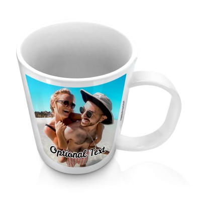 (11oz White) with 1 Photo Printed Front & Back (Personalised with Text)