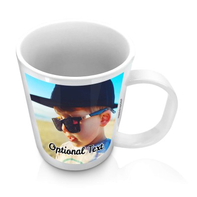 (11oz White) with 2 Photos Printed Front & Back (Personalised with Text)