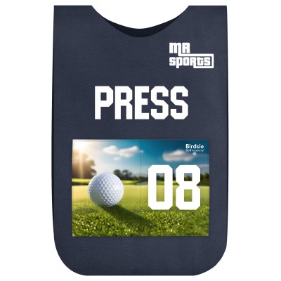 M (Approx. 70cm x 45cm) - Navy Blue Polycotton Fabric with White Hook & Loop + Elastic Fastening Strap