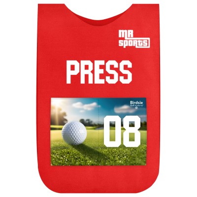 XS (Approx. 50cm x 35cm) - Red Polycotton Fabric with White Hook & Loop + Elastic Fastening Strap