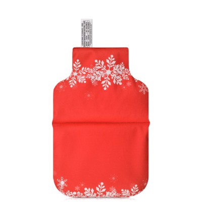 (27cm) - Snowflakes on Red Design Soft Velvet Polyester Fabric (Personalised with Text)