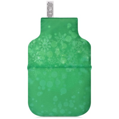 (35cm x 22cm) - Snowflakes on Green Design Soft Velvet Polyester Fabric (Personalised with Text)