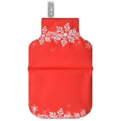 (35cm x 22cm) - Snowflakes on Red Design Soft Velvet Polyester Fabric Scented (Organic Lavender Buds) (Personalised with Text)