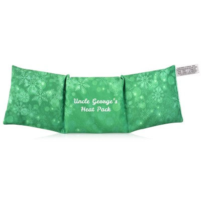 (49cm x 15cm) - Snowflakes on Green Design Soft Velvet Polyester Fabric