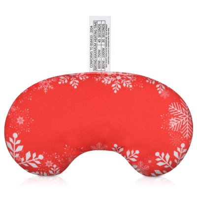 (18cm x 11.5cm) - Snowflakes on Red Design Soft Velvet Polyester Fabric (Personalised with Text)