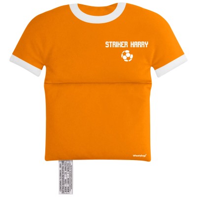 (30cm x 27cm) (Football Icon) Burnt Orange Soft Velvet Polyester Fabric (Personalised with Text)