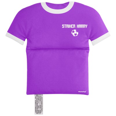 (30cm x 27cm) (Football Icon) Purple Soft Velvet Polyester Fabric Scented (Organic Lavender Buds) (Personalised with Text)