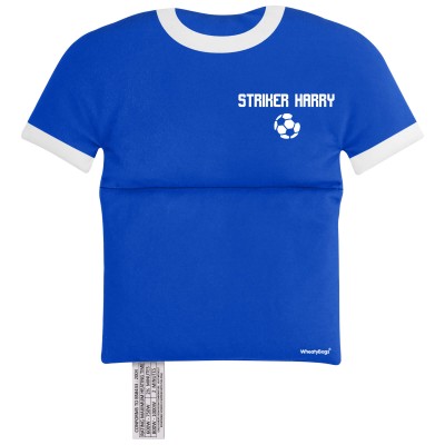 (30cm x 27cm) (Football Icon) Royal Blue Soft Velvet Polyester Fabric (Personalised with Text)