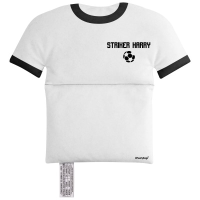 (30cm x 27cm) (Football Icon) White Soft Velvet Polyester Fabric Scented (Organic Lavender Buds) (Personalised with Text)