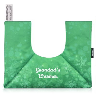 (37cm x 27cm) - Snowflakes on Green Design Soft Velvet Polyester Fabric