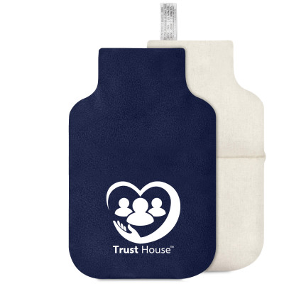 (27cm) - Navy Blue Fleece Fabric (Unscented) With Removable Cover (Pillow Case + Overlocking Inside)
