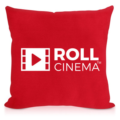 Square (25cm) - Red Cotton Fabric + Removable Cover (Zip + Overlocking Inside)