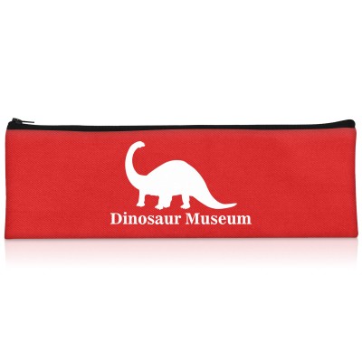 (32cm x 10cm) - Red Cotton Fabric with Zip Opening