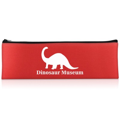 (32cm x 10cm) - Red Polycotton Fabric with Zip Opening