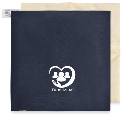 (24cm) - Navy Blue Cotton Fabric Scented with Organic Lavender With Removable Cover