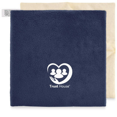 (24cm) - Navy Blue Fleece Fabric Scented with Organic Lavender With Removable Cover