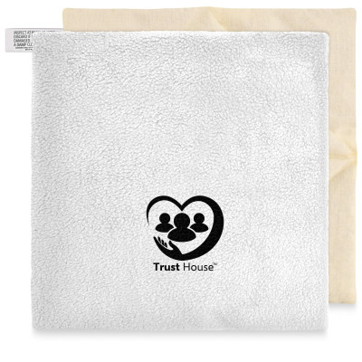 (34cm) - White Fleece Fabric Scented with Organic Lavender With Removable Cover