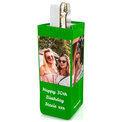 XL (28cm x 12cm) Bright Green Mock Suede Polyester Fabric (Personalised with Text)