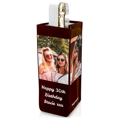 XL (28cm x 12cm) Brown Mock Suede Polyester Fabric (Personalised with Text)