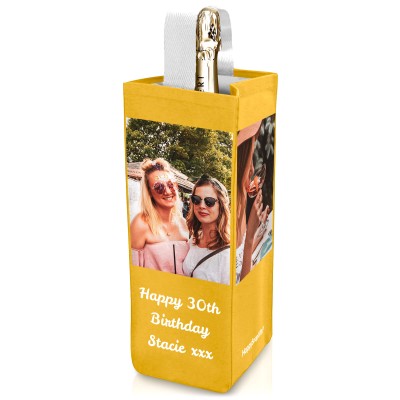 XL (28cm x 12cm) Gold Mock Suede Polyester Fabric (Personalised with Text)
