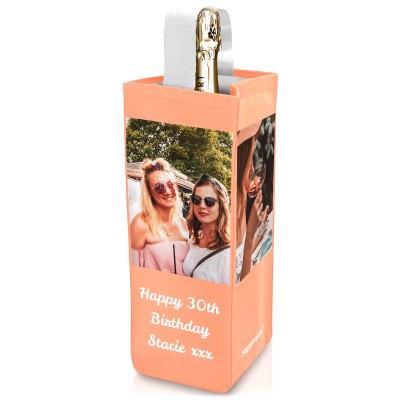 XL (28cm x 12cm) Rose Gold Mock Suede Polyester Fabric (Personalised with Text)